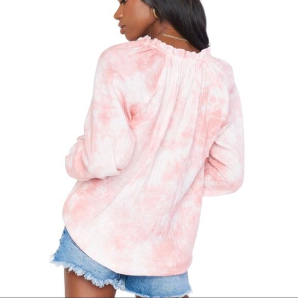 NWT Show Me Your Mumu Charlene Tunic Pink Tie Dye V Neck - Picture 2 of 8